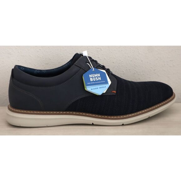 Nunn Bush 85073-492 Men's Sz 12M Navy Multi Chase Knit Plain Toe Oxfords - Picture 5 of 12